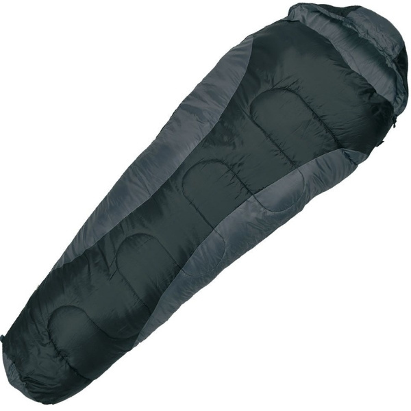 Logo trade promotional giveaways image of: Sleeping bag KINABALU Schwarzwolf