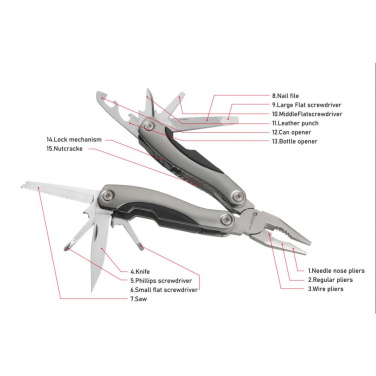 Logo trade corporate gift photo of: Multitool ARMADOR NEW Schwarzwolf