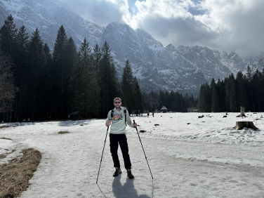 Logo trade promotional products image of: Trekking poles DENALI Schwarzwolf
