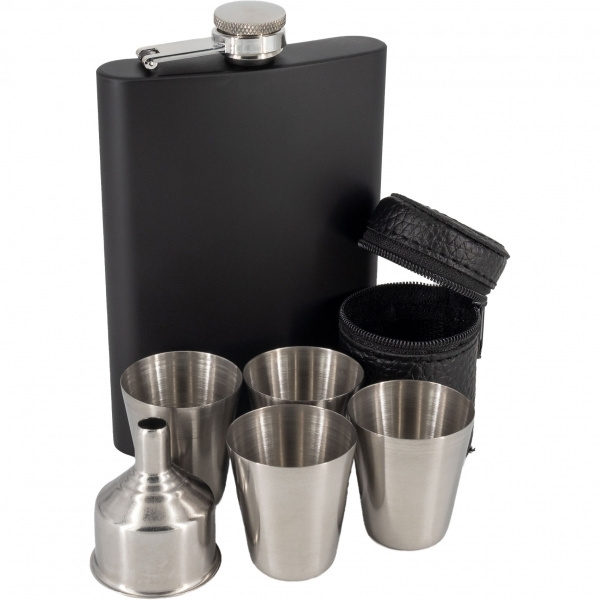 Logotrade promotional giveaways photo of: Hip flask MADONIE Schwarzwolf
