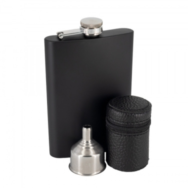 Logotrade promotional product image of: Hip flask MADONIE Schwarzwolf