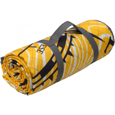 Logo trade corporate gifts image of: Foldable picnic blanket ALVERNIA Schwarzwolf