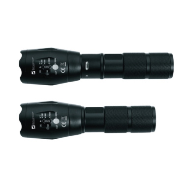 Logo trade promotional giveaways picture of: Flashlight DELGADA Schwarzwolf