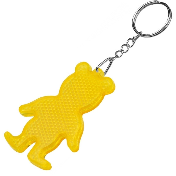 Logotrade promotional gift picture of: Reflective keyring BEAR