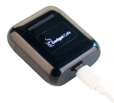 Logotrade advertising product image of: Wireless earbuds with light up logo