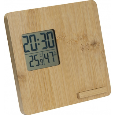 Logotrade advertising products photo of: Bamboo weather station GRANADA