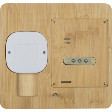 Logotrade promotional items photo of: Bamboo weather station GRANADA