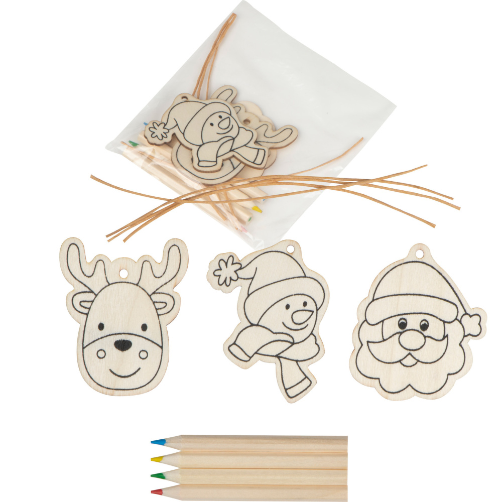 Logotrade promotional giveaway picture of: Christmas tree tag painting set DRESDEN