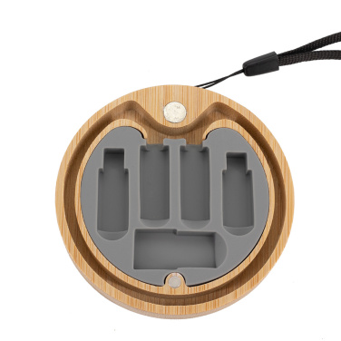 Logotrade corporate gifts photo of: 4in1 cable in wooden case, LH-ZM01