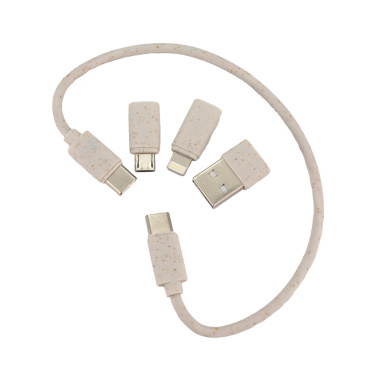 Logotrade business gift image of: 4in1 cable in wooden case, LH-ZM01