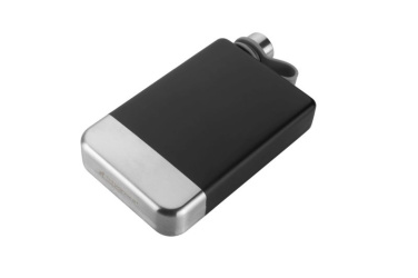 Logo trade promotional merchandise image of: Hip flask HALTI Schwarzwolf