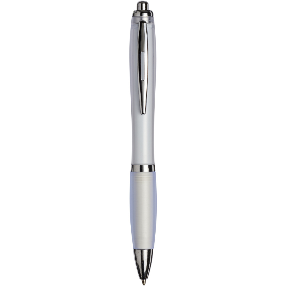 Logo trade promotional products image of: Curvy ballpoint pen with frosted barrel and grip