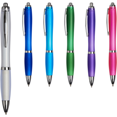 Logotrade business gifts photo of: Curvy ballpoint pen with frosted barrel and grip