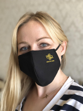Logo trade advertising products picture of: BLACK-BLACK cotton face mask 140116500