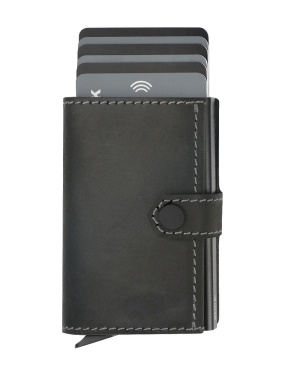 Logo trade promotional gifts image of: RFID wallet - Hunter Leather 2109284