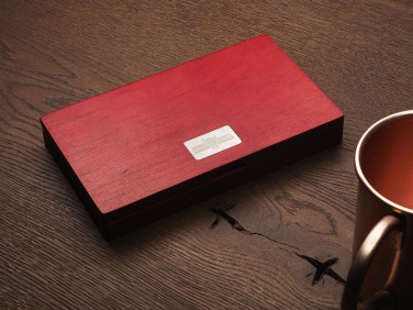 Logo trade promotional merchandise image of: Wooden bill box 1816121