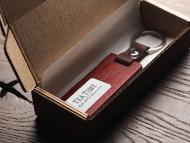 Logo trade corporate gift photo of: Wooden keyring 1853121
