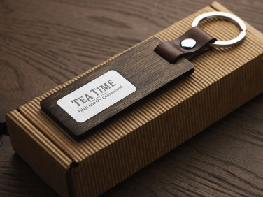 Logo trade promotional products image of: Wooden keyring 1853121
