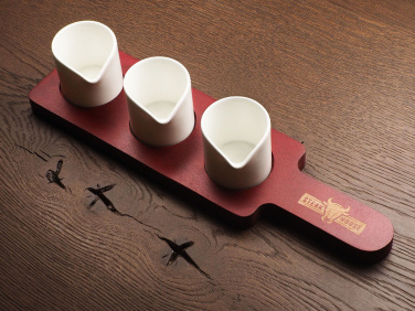Logotrade advertising product image of: Wooden 3 Shot Serving Board 1863121