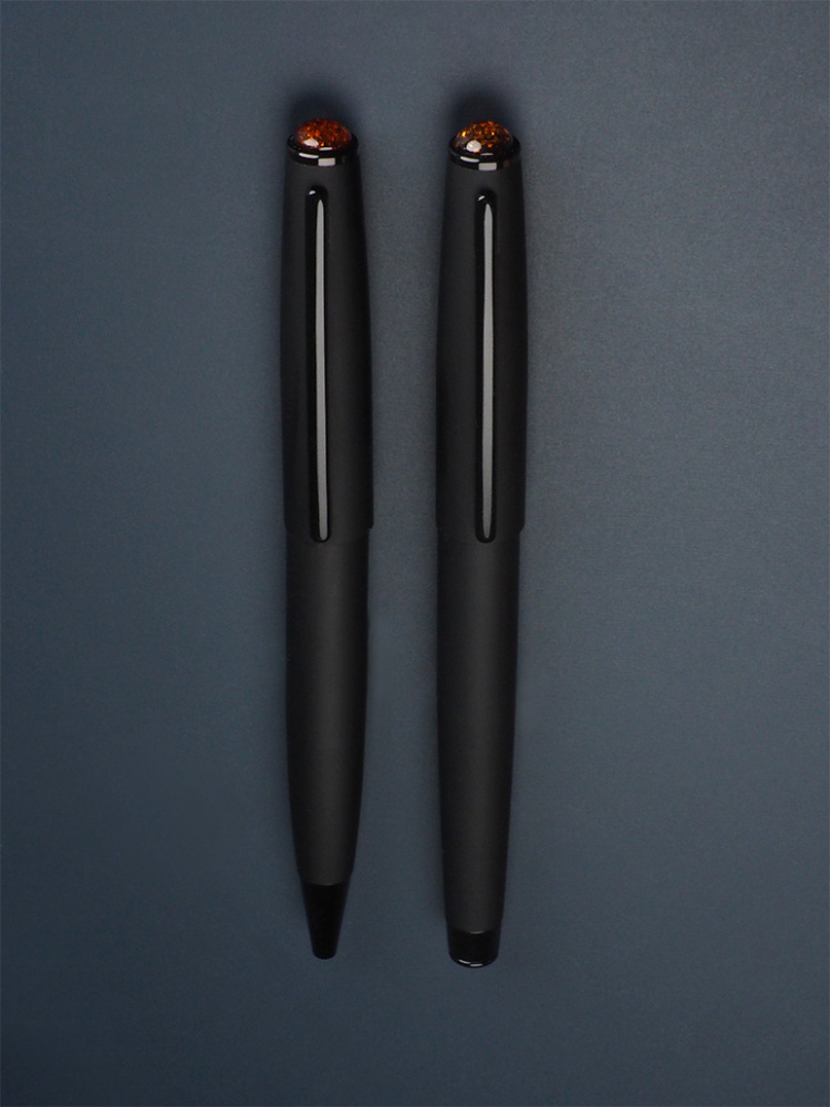 Logo trade promotional giveaway photo of: Amber Pen set  1235036
