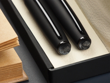 Logo trade promotional products image of: Pen set with coal 2094036