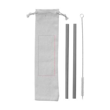 Logo trade corporate gifts image of: ECO Bamboe Straw Set bamboo straws