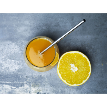 Logo trade corporate gift photo of: Reusable 1 piece ECO Straw Set stainless-steel straw