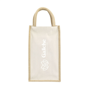 Logotrade promotional merchandise image of: Jute Canvas Double Wine Bag
