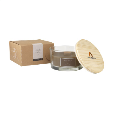 Logotrade advertising products photo of: Wooosh Flame Scented Candle Dark Amber