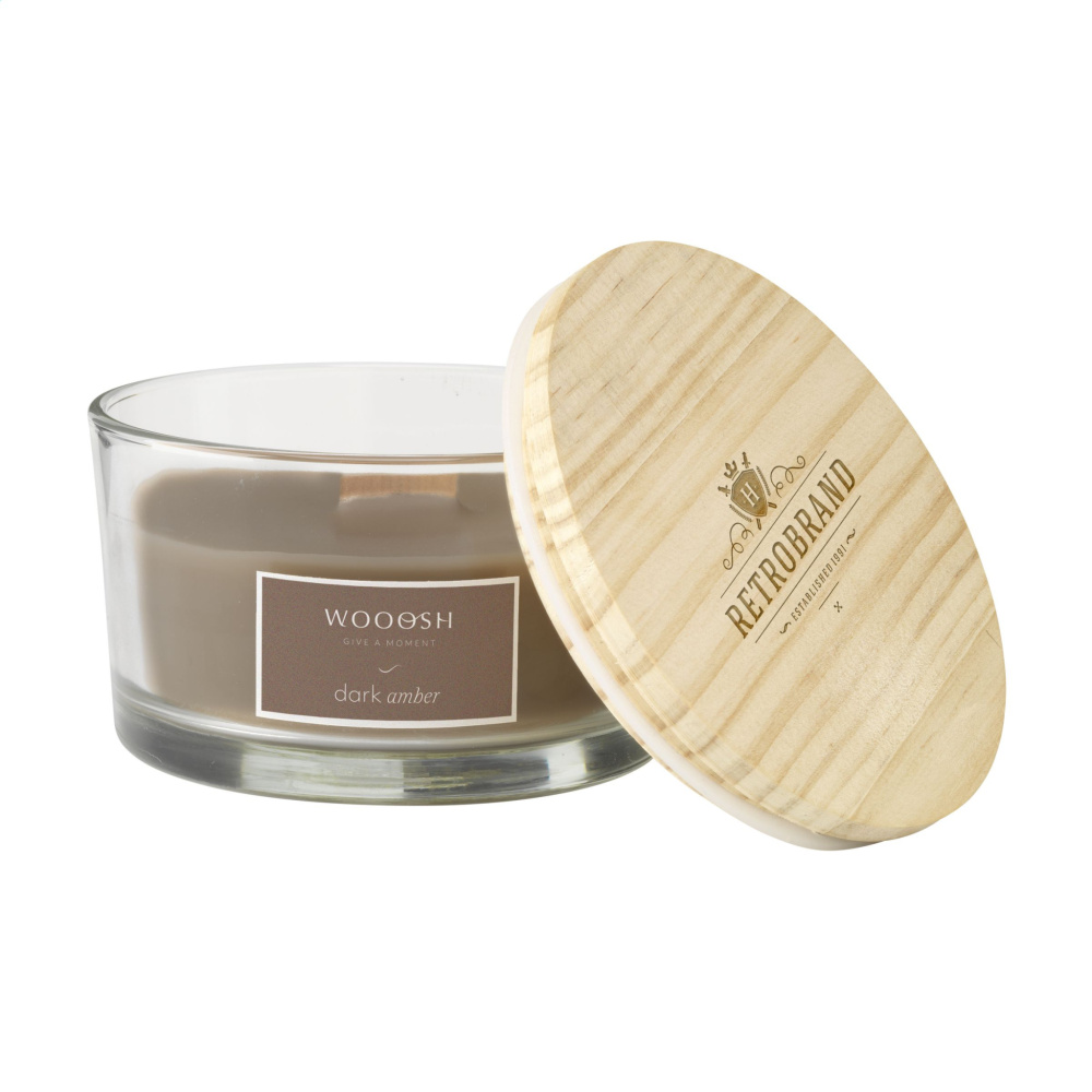 Logotrade promotional products photo of: Wooosh Flame Scented Candle Dark Amber