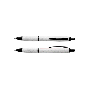 Logo trade promotional giveaways image of: Athos Wheat-Cycled Pen wheat straw pen