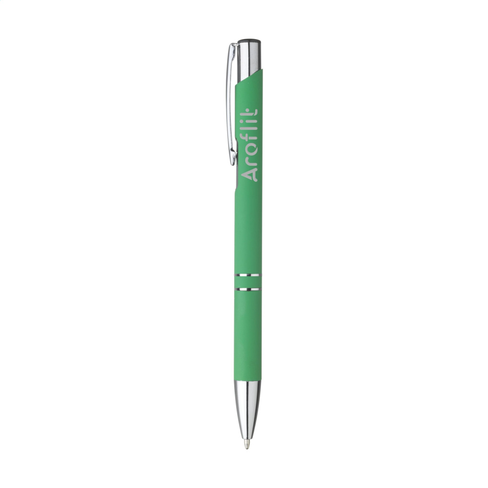 Logo trade corporate gifts picture of: Ebony Soft Touch Accent pen