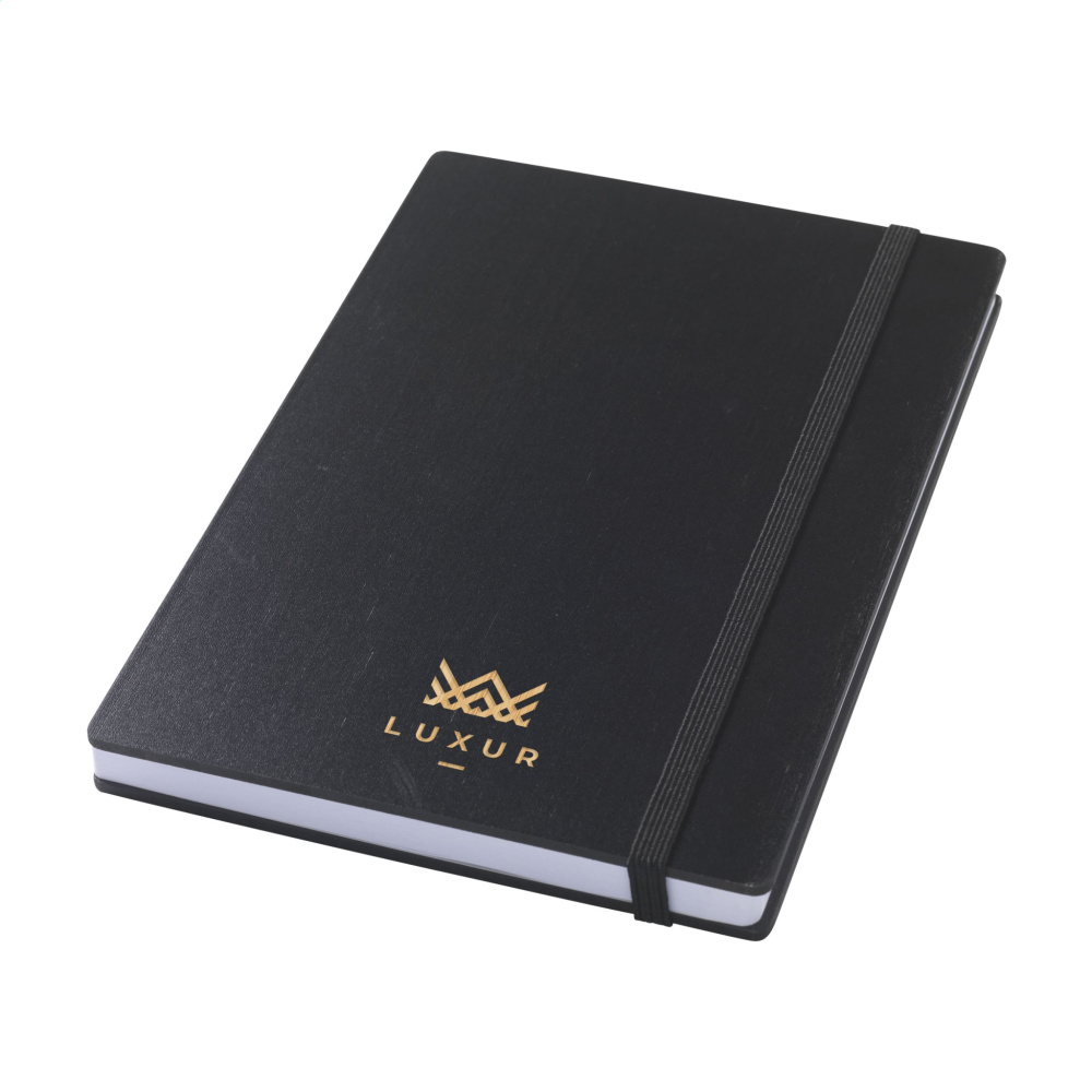 Logo trade advertising products image of: Bamboo Journal Naked Spine Paper Notebook Black A5
