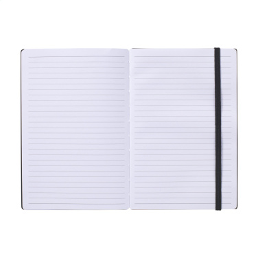 Logo trade promotional giveaway photo of: Bamboo Journal Naked Spine Paper Notebook Black A5
