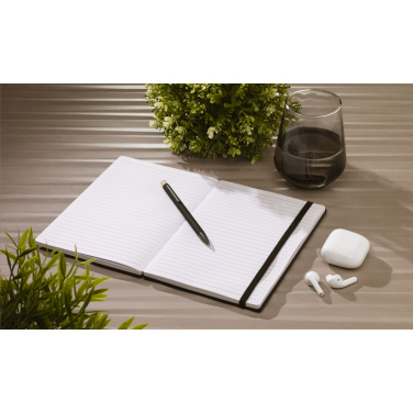 Logotrade advertising products photo of: Bamboo Journal Naked Spine Paper Notebook Black A5
