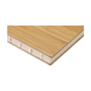 Logotrade promotional item image of: Bamboo Journal Naked Spine Paper Notebook A5