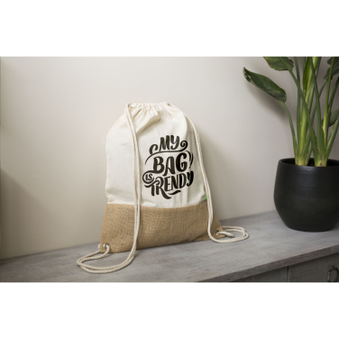 Logotrade promotional merchandise picture of: Combi Organic Backpack (160 g/m²)