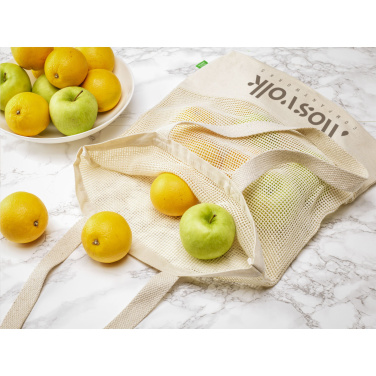 Logo trade corporate gifts image of: Natura Organic Mesh Shopper (180 g/m²) shopping bag