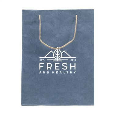 Logo trade promotional giveaway photo of: Leaf It Bag recycled with jeans fibres (180 g/m²) L