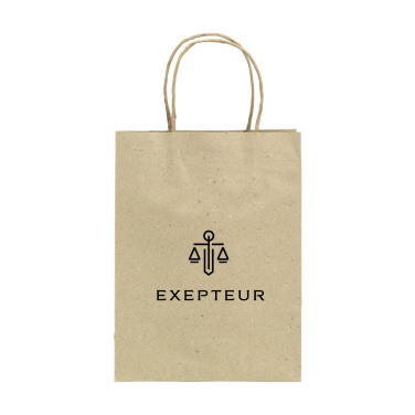 Logo trade corporate gifts image of: Leaf It Bag recycled grass paper (120 g/m²) M