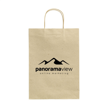 Logo trade promotional items picture of: Leaf It Bag recycled grass paper (120 g/m²) L