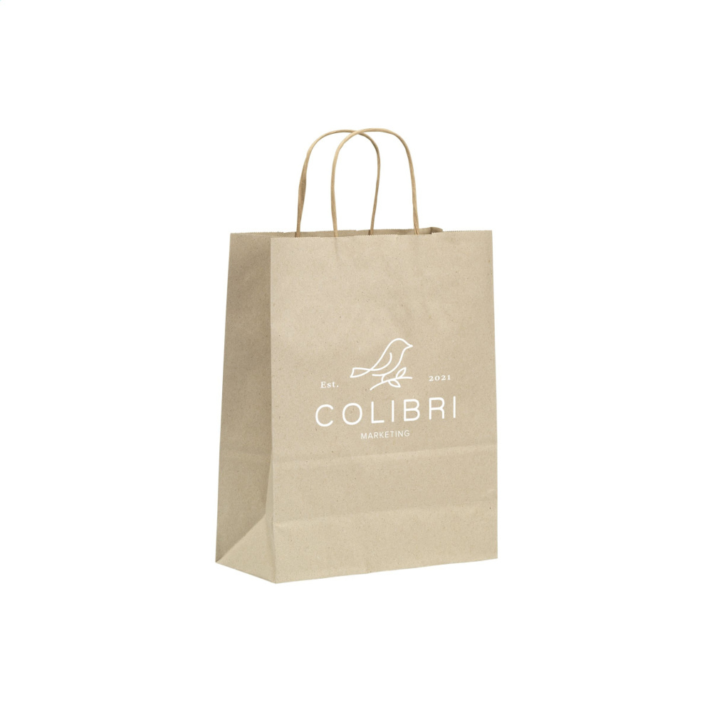 Logo trade advertising products image of: Leaf It Bag recycled grass paper (90 g/m²) S
