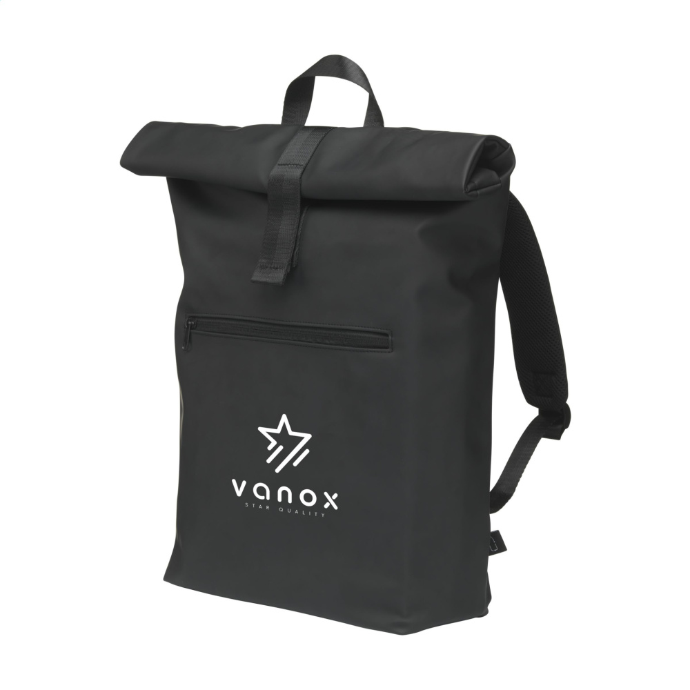 Logo trade advertising product photo of: Lennon Roll-Top Recycled Backpack