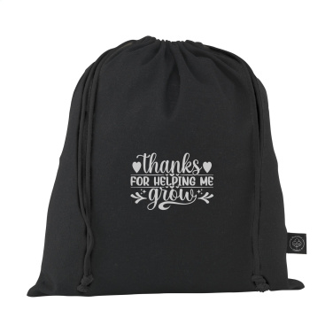 Logo trade corporate gifts image of: Gift Pouch GRS Recycled Cotton (150 g/m²) M