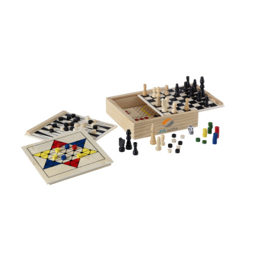 Logotrade advertising product image of: WoodGame 5-in-1 game set