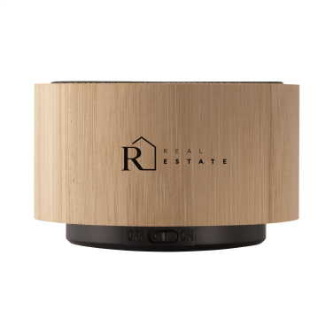 Logo trade corporate gift photo of: Wave Bamboo Wireless Speaker
