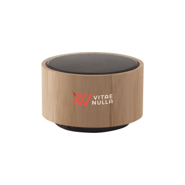 Logo trade promotional items image of: Wave Bamboo Wireless Speaker