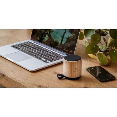 Logo trade promotional giveaways image of: Timor Bamboo Wireless Speaker