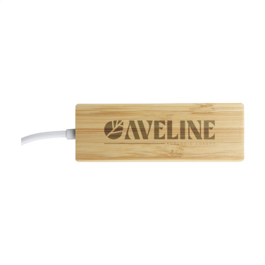 Logo trade advertising products image of: Bamboo USB Hub