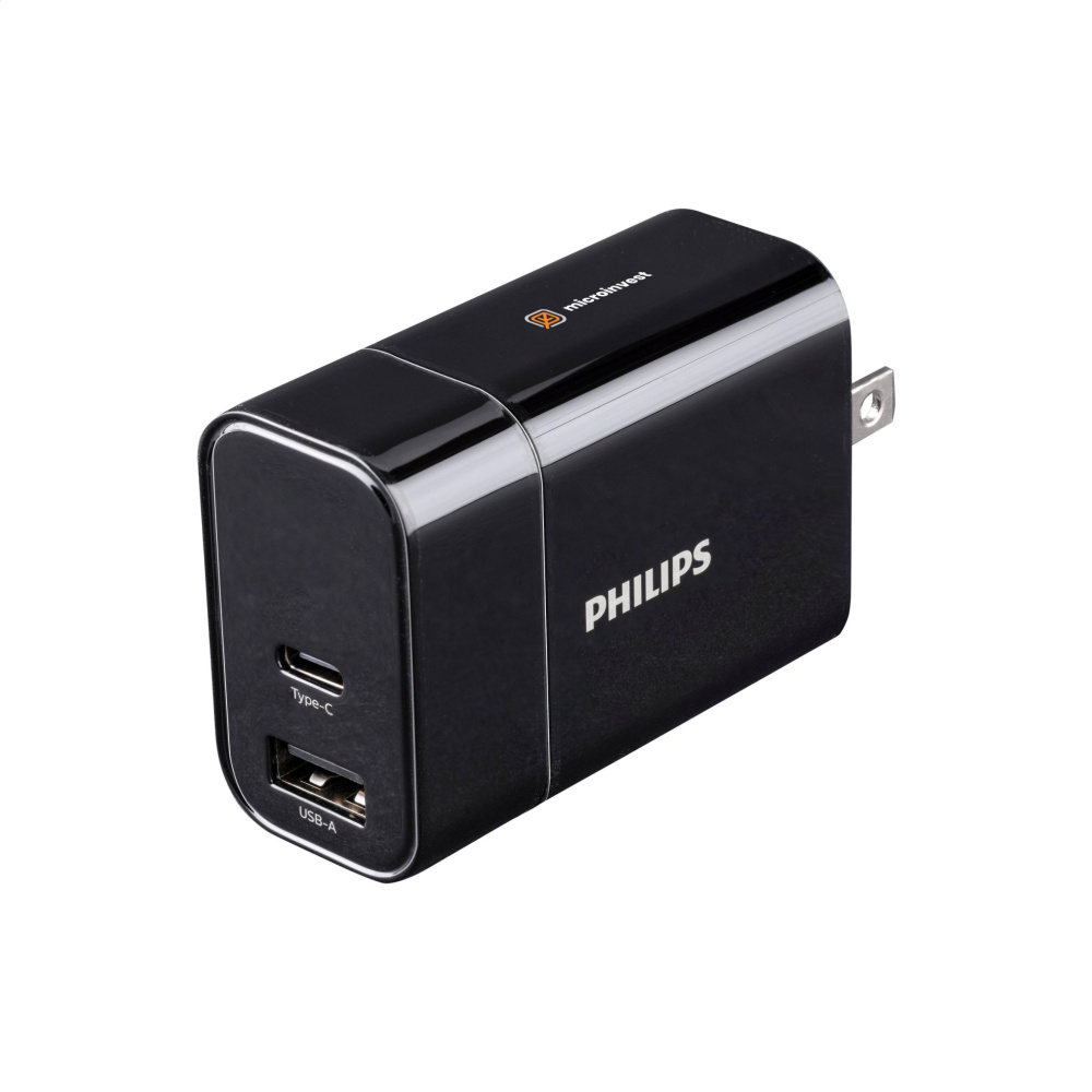 Logo trade promotional merchandise photo of: Philips Travel Charger